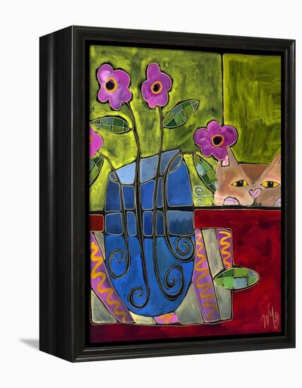 Peek a Boo Kitty Cat-Wyanne-Framed Premier Image Canvas