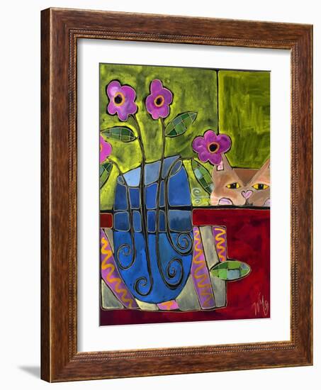 Peek a Boo Kitty Cat-Wyanne-Framed Giclee Print