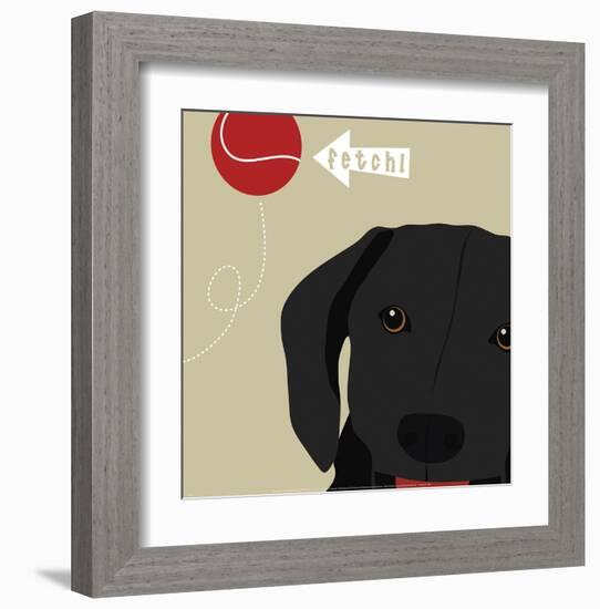 Peek-a-Boo Labrador-Yuko Lau-Framed Art Print