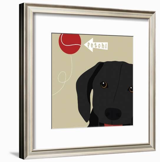 Peek-a-Boo Labrador-Yuko Lau-Framed Art Print