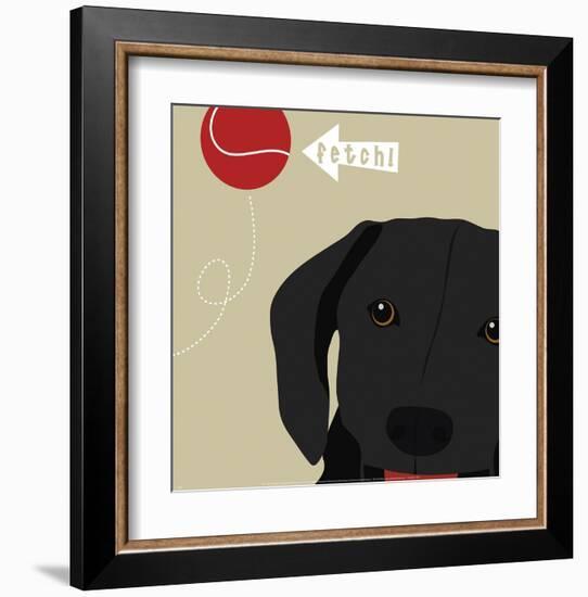 Peek-a-Boo Labrador-Yuko Lau-Framed Art Print