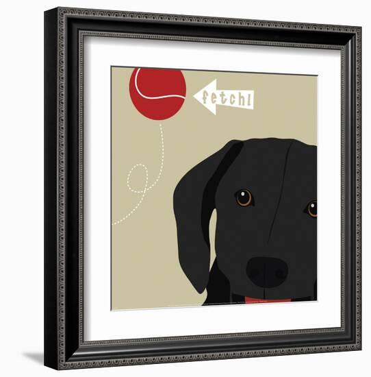 Peek-a-Boo Labrador-Yuko Lau-Framed Art Print