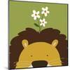 Peek-a-Boo Lion-Yuko Lau-Mounted Art Print