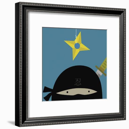 Peek-a-Boo Ninja-Yuko Lau-Framed Art Print