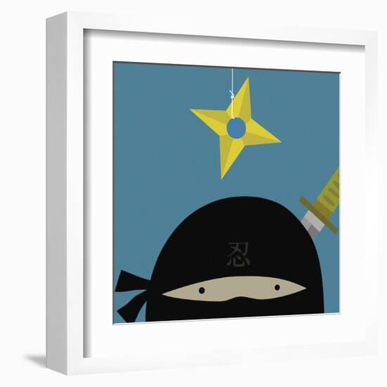 Peek-a-Boo Ninja-Yuko Lau-Framed Art Print