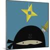 Peek-a-Boo Ninja-Yuko Lau-Mounted Art Print