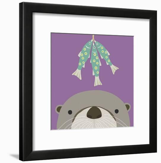 Peek-a-Boo Otter-Yuko Lau-Framed Art Print