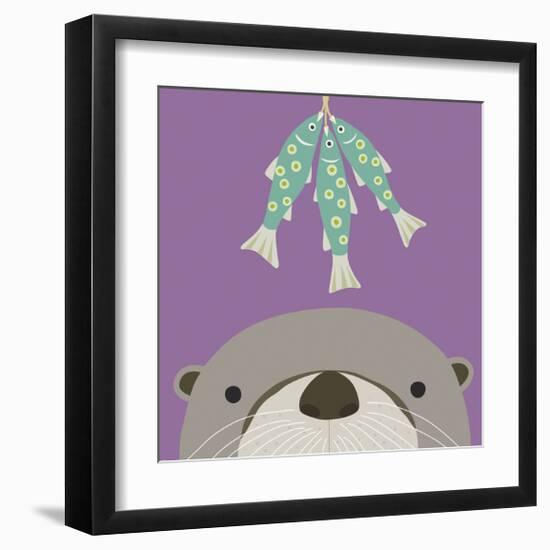 Peek-a-Boo Otter-Yuko Lau-Framed Art Print