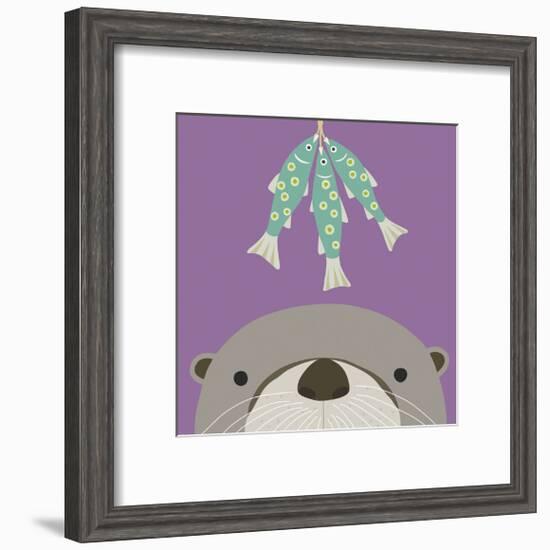 Peek-a-Boo Otter-Yuko Lau-Framed Art Print