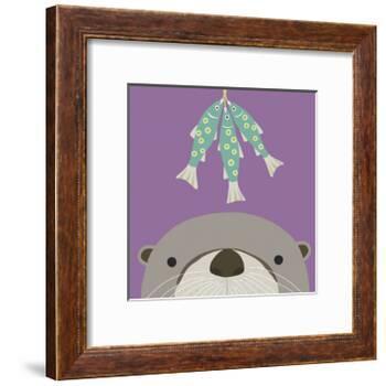 Peek-a-Boo Otter-Yuko Lau-Framed Art Print