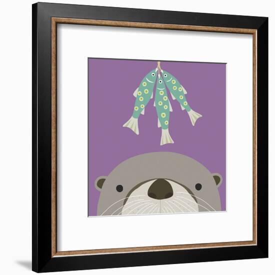 Peek-a-Boo Otter-Yuko Lau-Framed Art Print