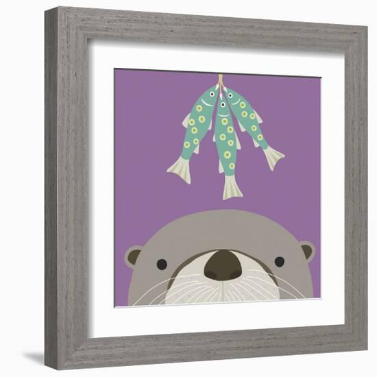 Peek-a-Boo Otter-Yuko Lau-Framed Art Print