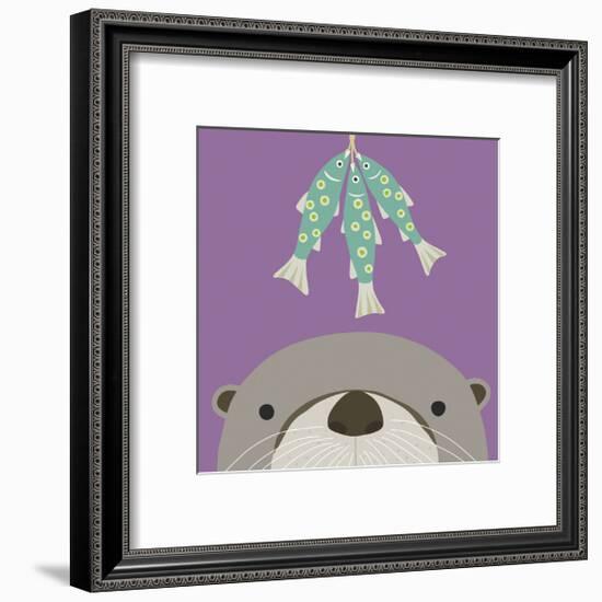 Peek-a-Boo Otter-Yuko Lau-Framed Art Print