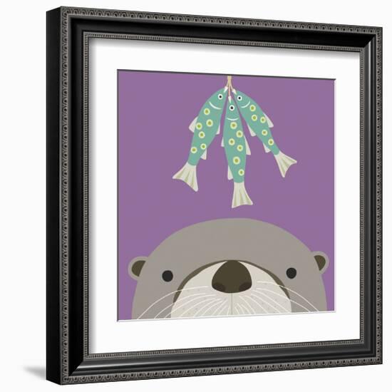 Peek-a-Boo Otter-Yuko Lau-Framed Art Print