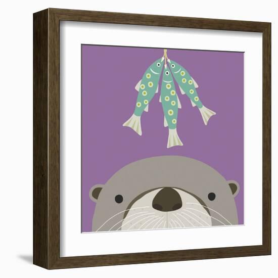 Peek-a-Boo Otter-Yuko Lau-Framed Art Print