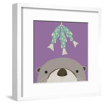 Peek-a-Boo Otter-Yuko Lau-Framed Art Print