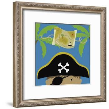 Peek-a-Boo Pirate-Yuko Lau-Framed Art Print