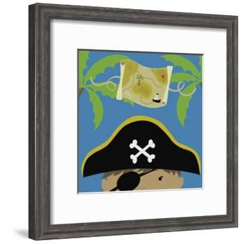 Peek-a-Boo Pirate-Yuko Lau-Framed Art Print