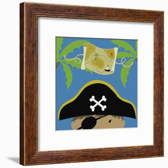 Peek-a-Boo Pirate-Yuko Lau-Framed Art Print