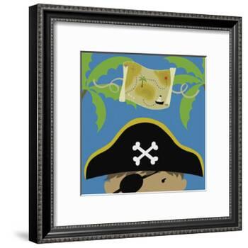 Peek-a-Boo Pirate-Yuko Lau-Framed Art Print