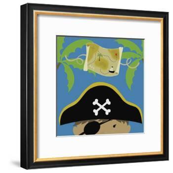 Peek-a-Boo Pirate-Yuko Lau-Framed Art Print