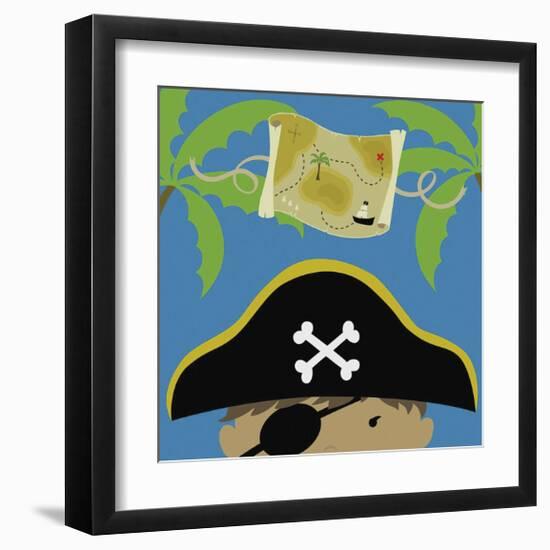 Peek-a-Boo Pirate-Yuko Lau-Framed Art Print