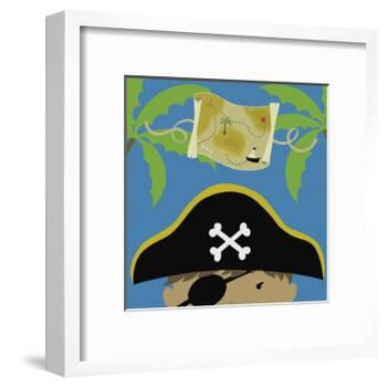 Peek-a-Boo Pirate-Yuko Lau-Framed Art Print