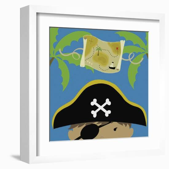 Peek-a-Boo Pirate-Yuko Lau-Framed Art Print