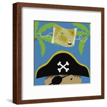 Peek-a-Boo Pirate-Yuko Lau-Framed Art Print