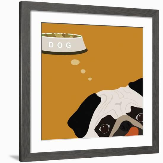 Peek a Boo Pug-Yuko Lau-Framed Art Print