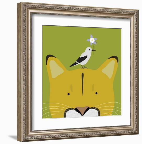 Peek-a-Boo Puma-Yuko Lau-Framed Art Print