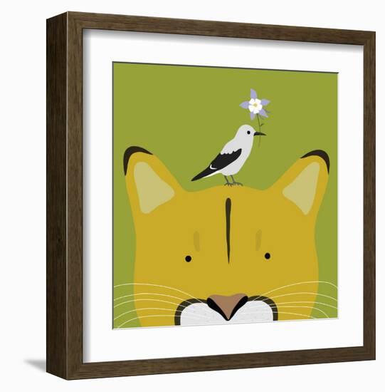 Peek-a-Boo Puma-Yuko Lau-Framed Art Print