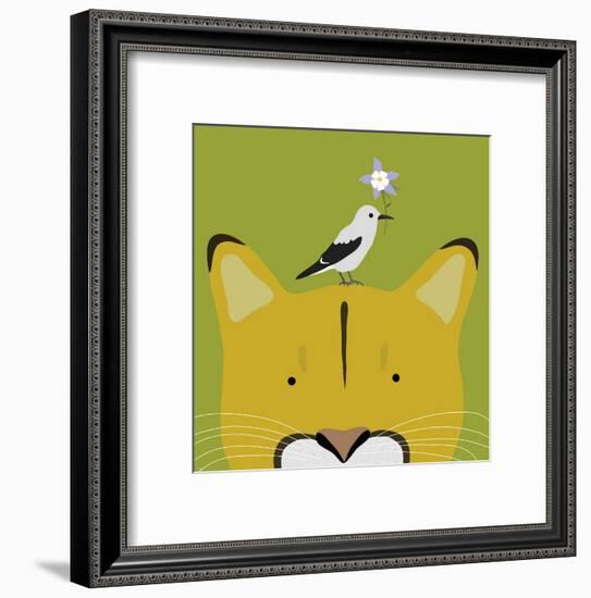 Peek-a-Boo Puma-Yuko Lau-Framed Art Print