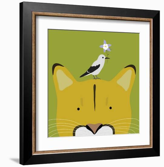 Peek-a-Boo Puma-Yuko Lau-Framed Art Print