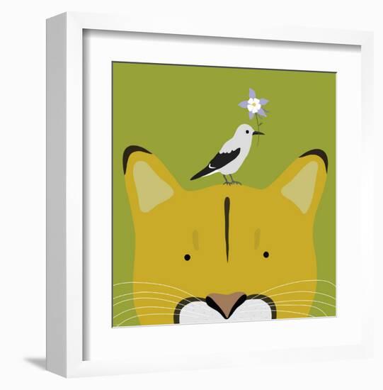 Peek-a-Boo Puma-Yuko Lau-Framed Art Print