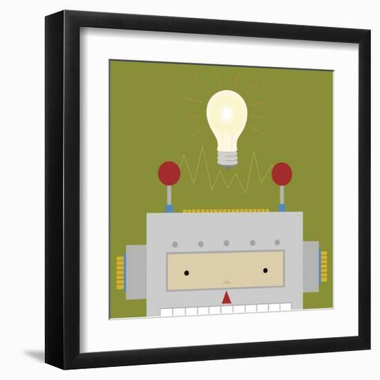 Peek-a-Boo Robot-Yuko Lau-Framed Art Print