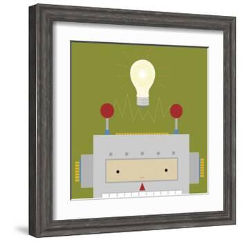 Peek-a-Boo Robot-Yuko Lau-Framed Art Print