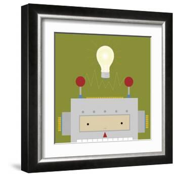 Peek-a-Boo Robot-Yuko Lau-Framed Art Print