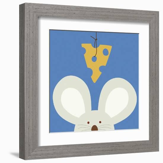 Peek-a-boo V - Mouse-Yuko Lau-Framed Art Print