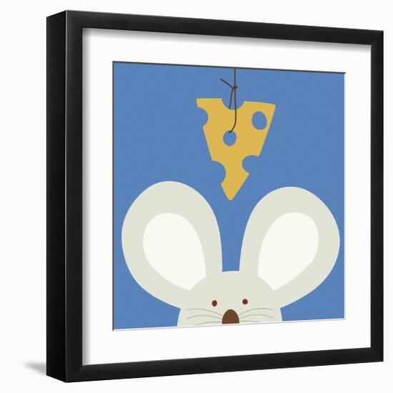 Peek-a-boo V - Mouse-Yuko Lau-Framed Art Print