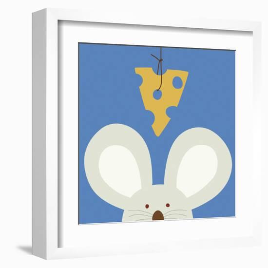 Peek-a-boo V - Mouse-Yuko Lau-Framed Art Print