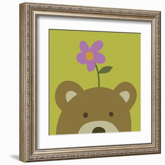 Peek-a-boo VI - Bear-Yuko Lau-Framed Art Print