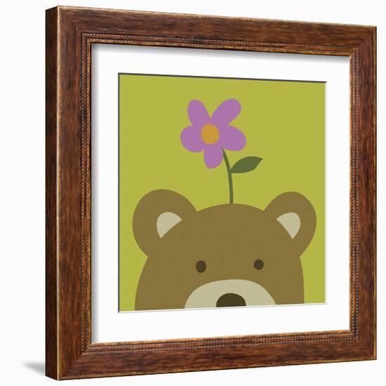 Peek-a-boo VI - Bear-Yuko Lau-Framed Art Print