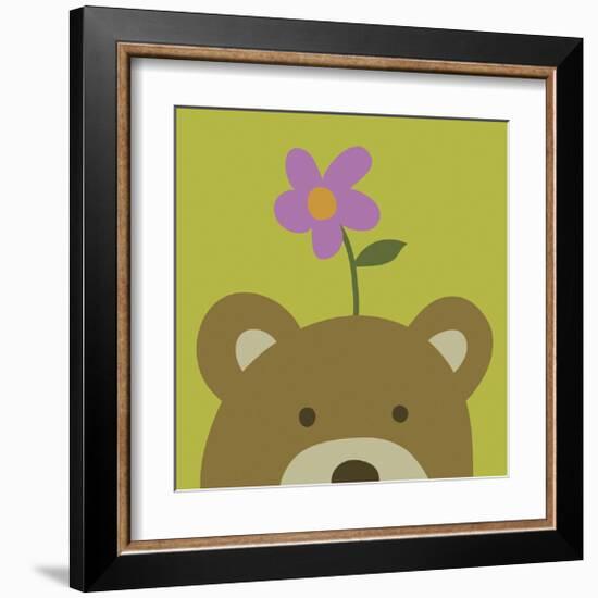 Peek-a-boo VI - Bear-Yuko Lau-Framed Art Print