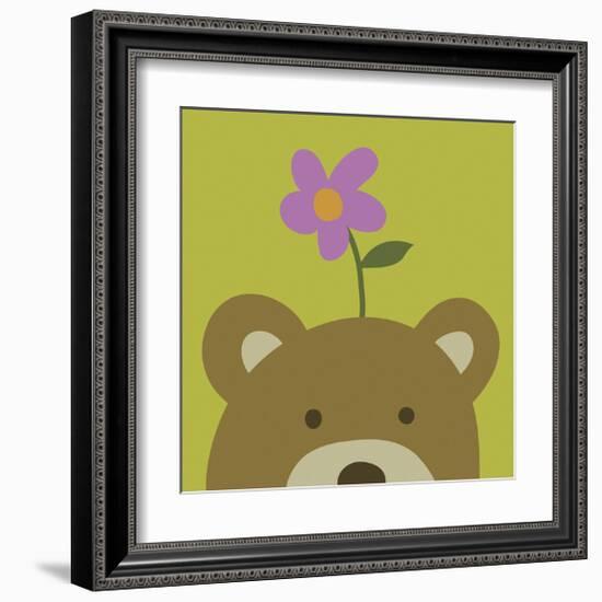 Peek-a-boo VI - Bear-Yuko Lau-Framed Art Print