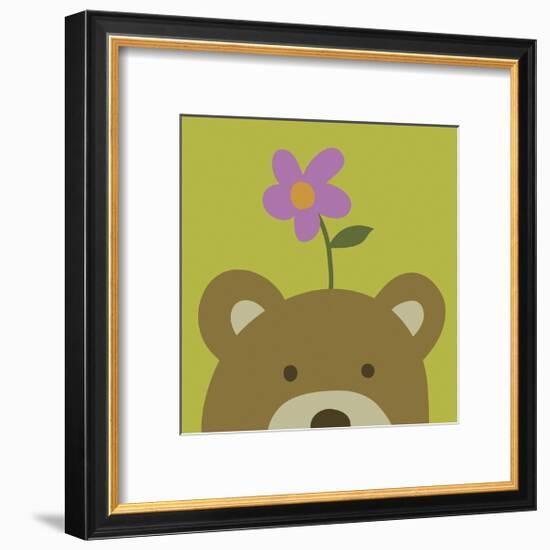 Peek-a-boo VI - Bear-Yuko Lau-Framed Art Print