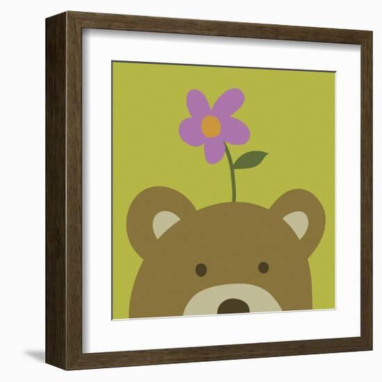 Peek-a-boo VI - Bear-Yuko Lau-Framed Art Print