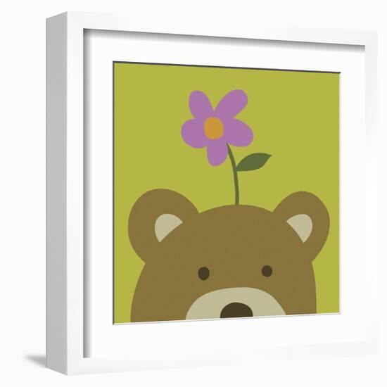 Peek-a-boo VI - Bear-Yuko Lau-Framed Art Print