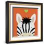 Peek-a-Boo XII, Zebra-Yuko Lau-Framed Art Print