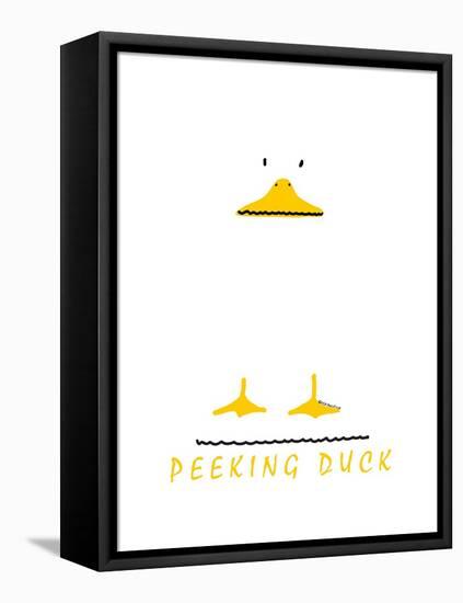 Peeking Duck-Leo Posillico-Framed Stretched Canvas